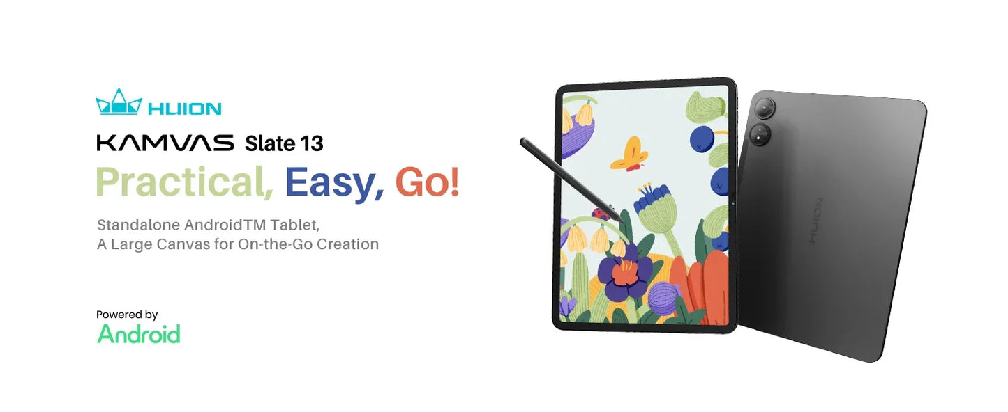 Huion Tablet Kamvas Slate 10/11/13 Android 14 Note Pad Portable Graphics Tablet 10-13 Inch, Bluetooth WIFI Wireless Connection - Nova Electronics