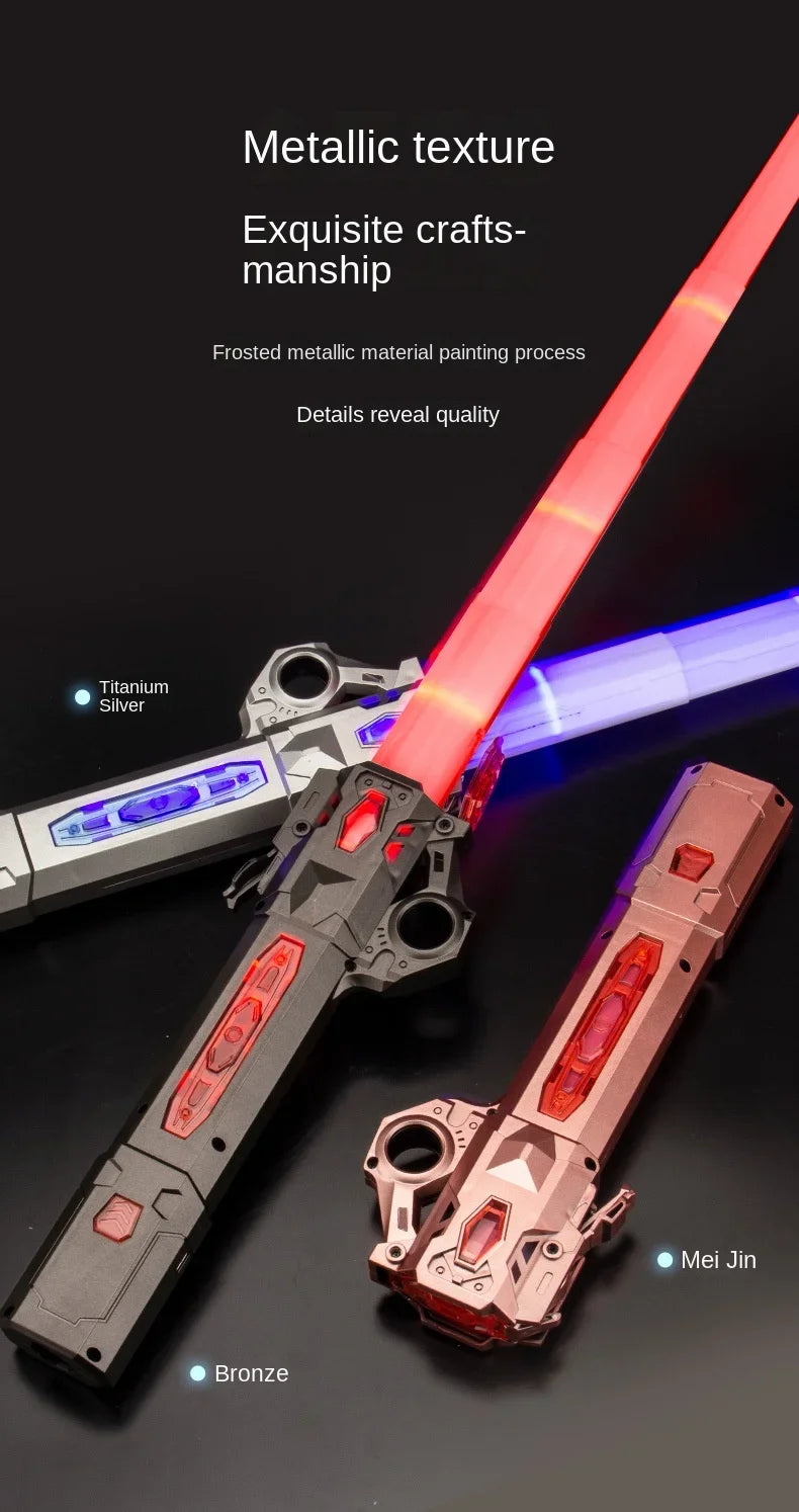 Glowing Telescopic Music Laser Sword – Flashing 2-in-1, Rotating Light & Decompression Fun for Kids & Adults