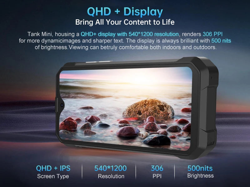 Unihertz 8849 Tank Mini Rugged Smartphone 4.3 Inch Display Android 13 5800mAh 24GB 256GB Helio G99 Octa Core 100MP Cameras IP68 - Nova Electronics
