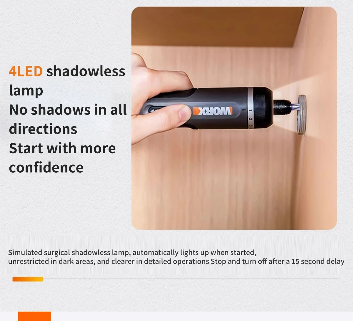 Worx 30 Bit Sets Power Tools WX242 Electrical Screwdriver Sets Smart Cordless drill Screwdrivers USB Rechargeable Handle 4V DIY - Nova Electronics