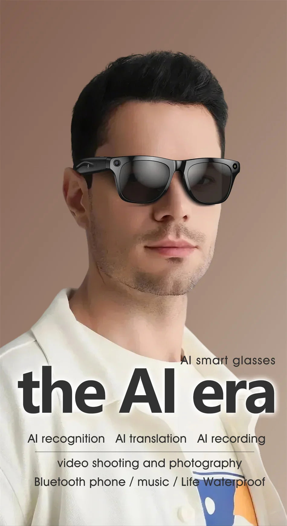 Xiaomi 4K HD AI Smart Glasses Chat GPT 100MP Camera Bluetooth Call 260Mah Battery Voice Assistant Control Smart Glasses 2025
