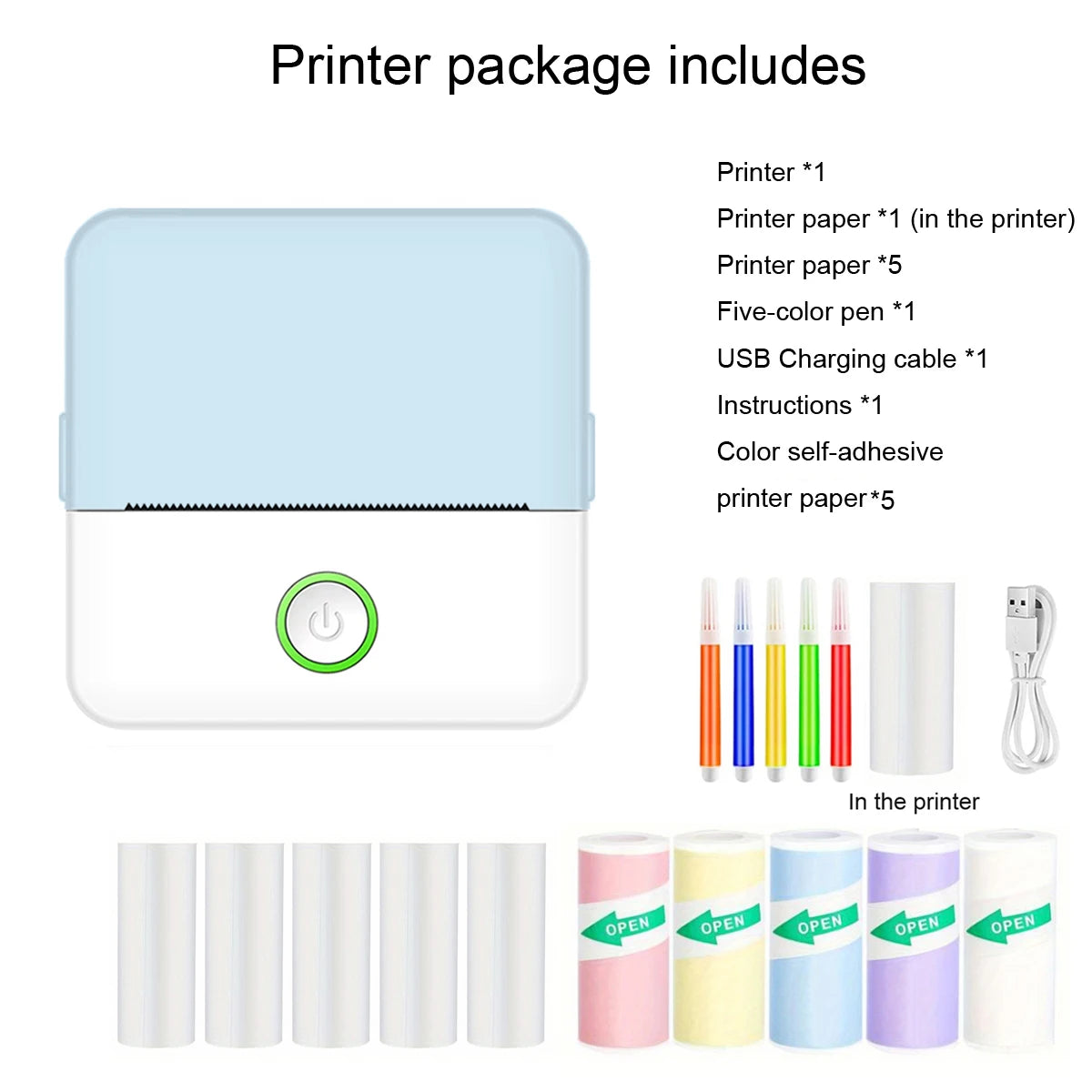 Mini Pocket Thermal Printer β Inkless Bluetooth Sticker Maker for Journaling, Photos & Notes | Portable 203DPI Printer with Free Cut & 57mm Roll Feed - Nova Electronics
