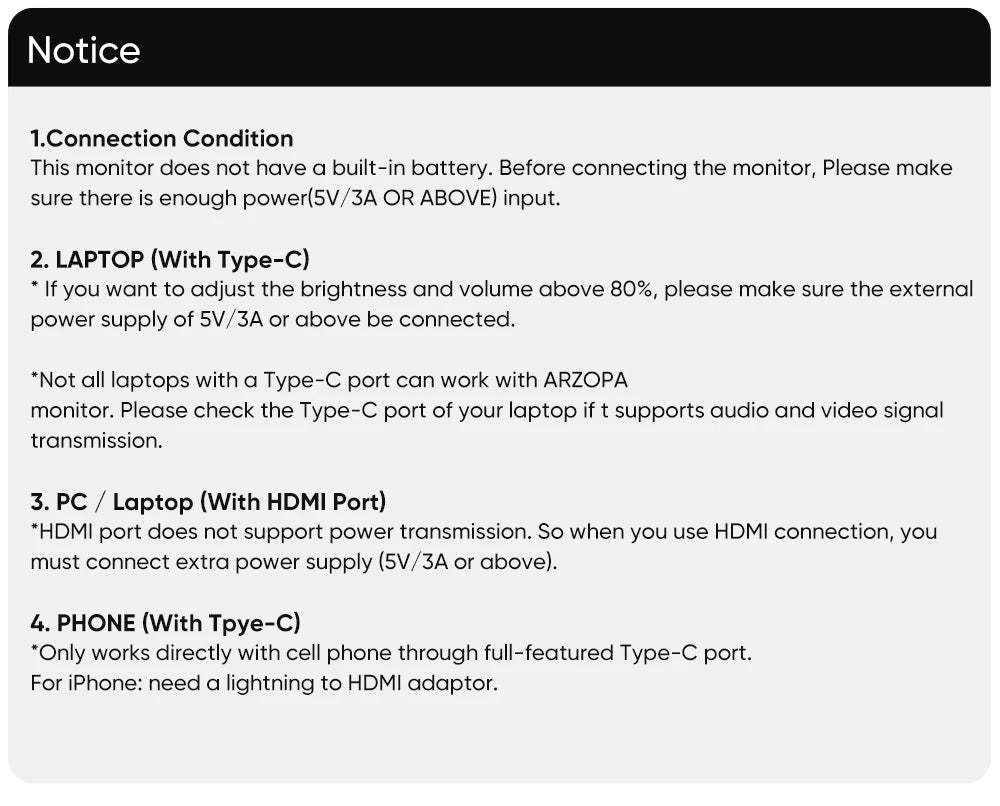 ARZOPA 1080P Portable Monitor 15.6 inch Monitors for Laptop MAC Switch Xbox Phone ps4 PC USB C HDMI-Compatible Computer Display - Nova Electronics