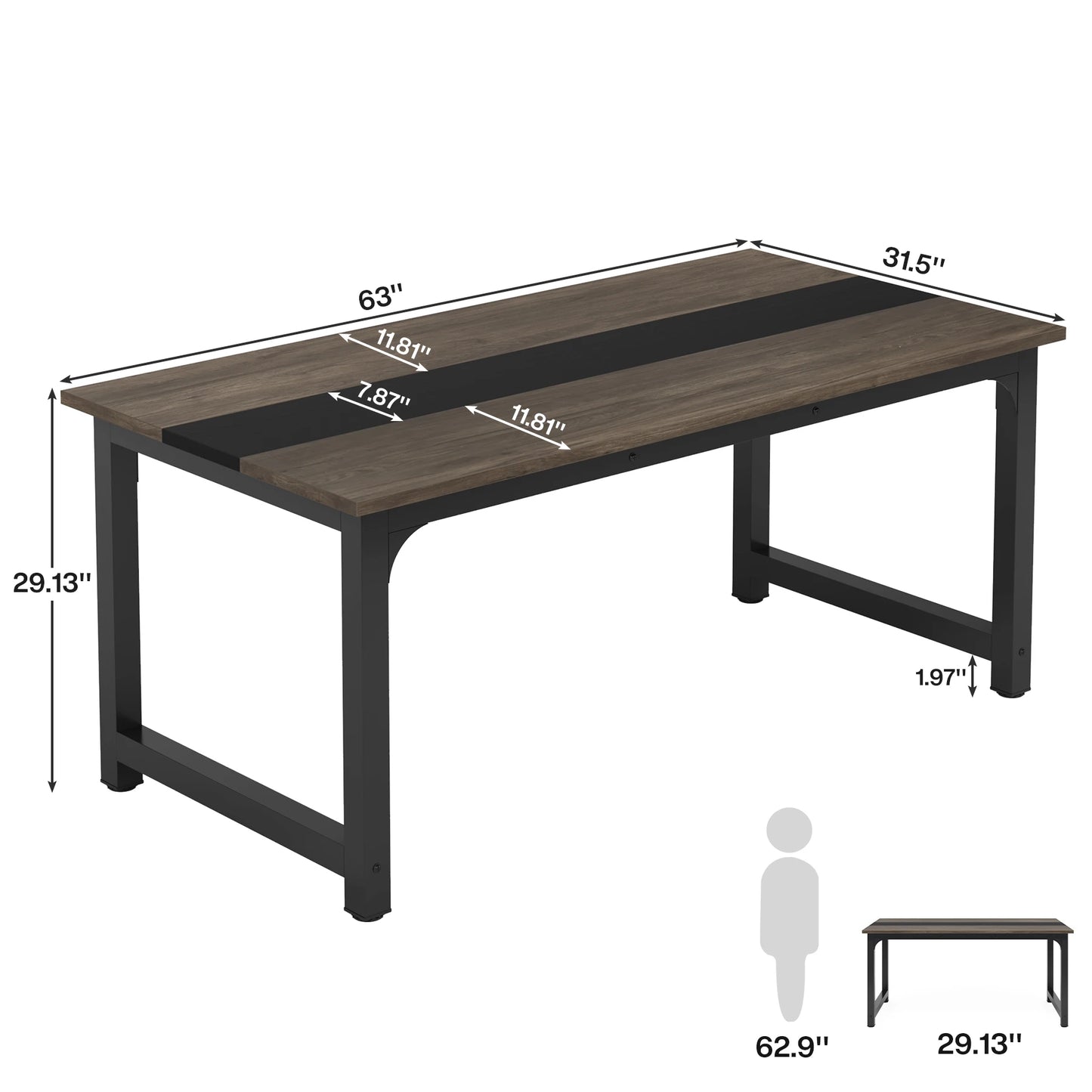Tribesigns Large Office Desk Computer Table Study Writing Desk Workstation for Home Office Modern Computer Desk - Nova Electronics