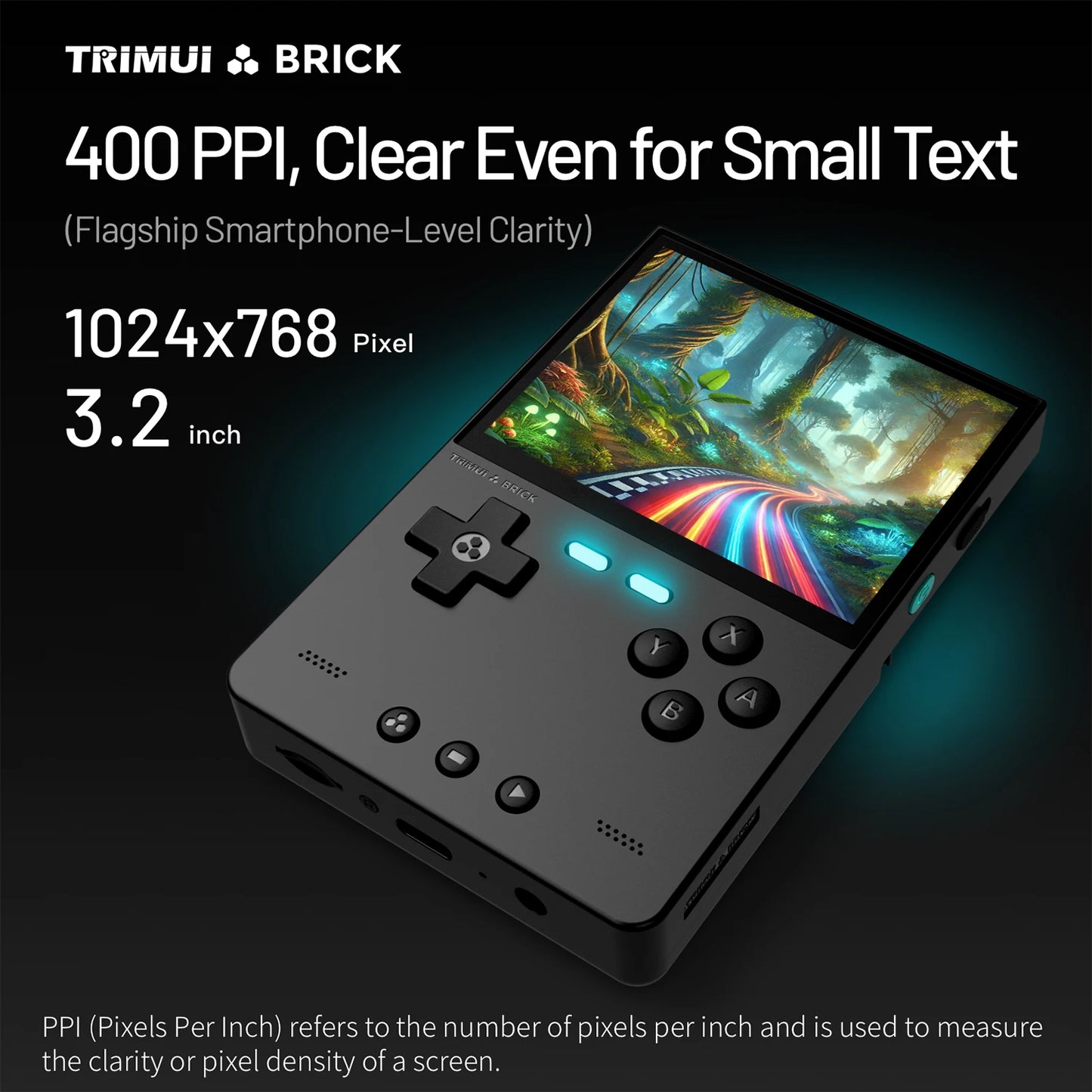 Trimui Brick Retro Handheld Gaming Console - 3.2-Inch HD IPS Screen, Allwinner A133P Chip, Supports Up to 1TB Expansion - Nova Electronics