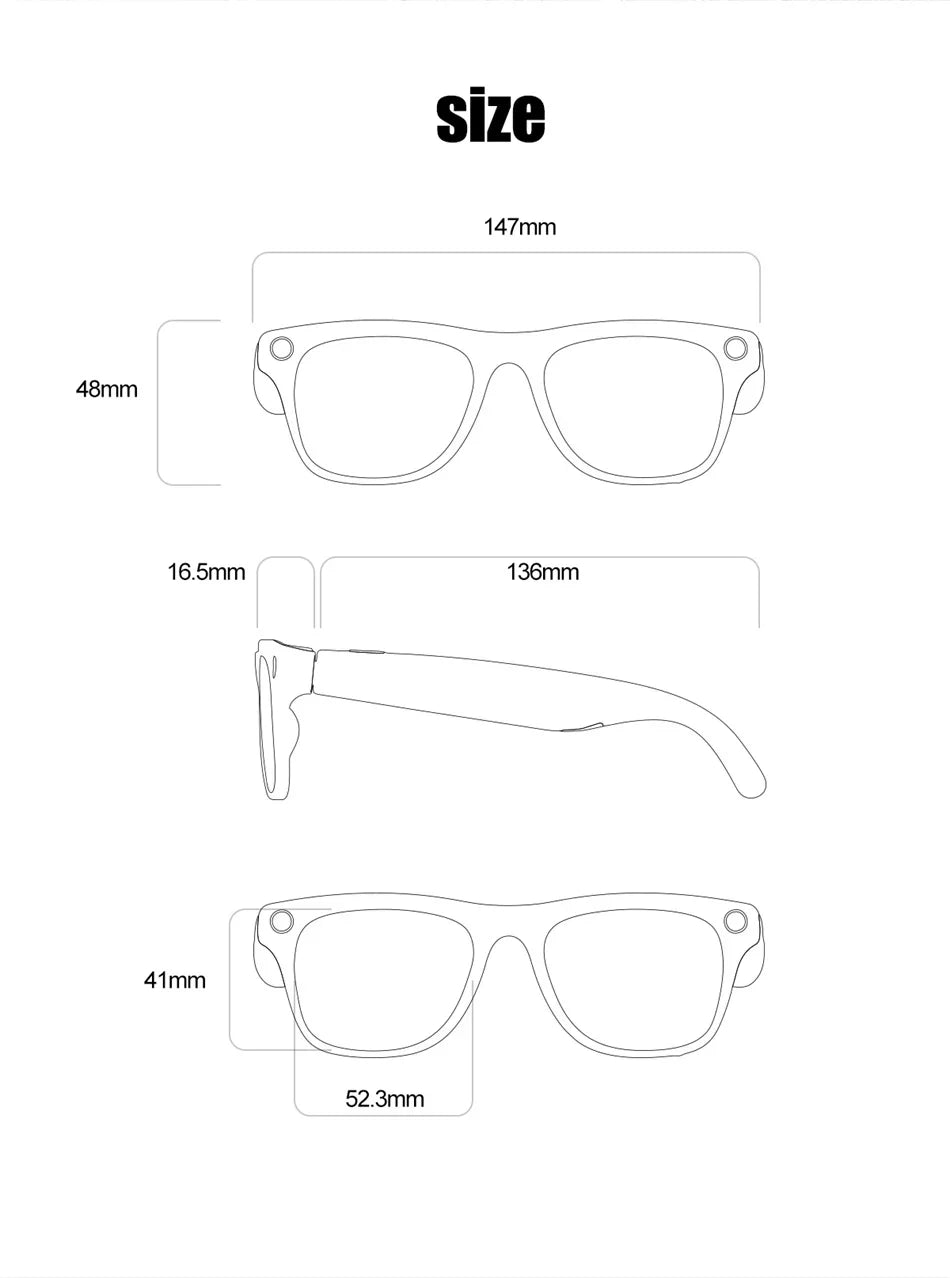 Xiaomi 4K HD AI Smart Glasses Chat GPT 100MP Camera Bluetooth Call 260Mah Battery Voice Assistant Control Smart Glasses 2025