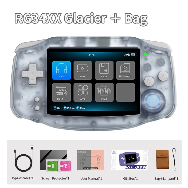 RG34XX Retro Handheld Game Console 3.4" IPS 720x480 Linux 3500mAh Bluetooth WiFi - Nova Electronics
