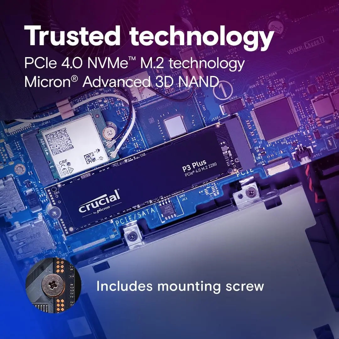 Crucial P3 Plus PCIe Gen4x4 3D NAND NVMe M.2 SSD 500GB 1TB 2TB(OEM package)&Crucial P310 1TB PCIe Gen4 nvme SSD,up to 7100 MB/s - Nova Electronics