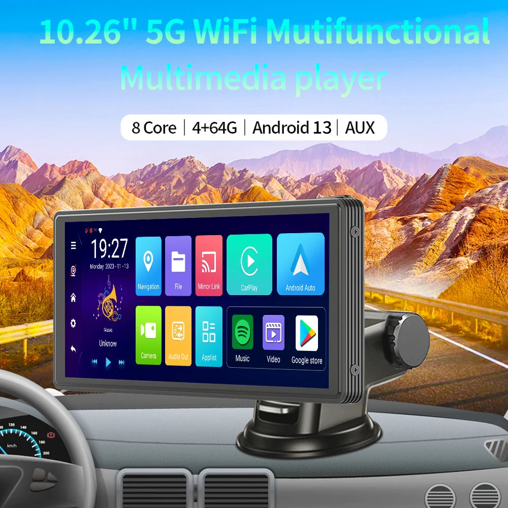 10.26 Inch Android 13 Rearview Mirror Dash Cam 8 Core CarPlay Android Auto 1080P GPS Bluetooth Touch Screen - Nova Electronics