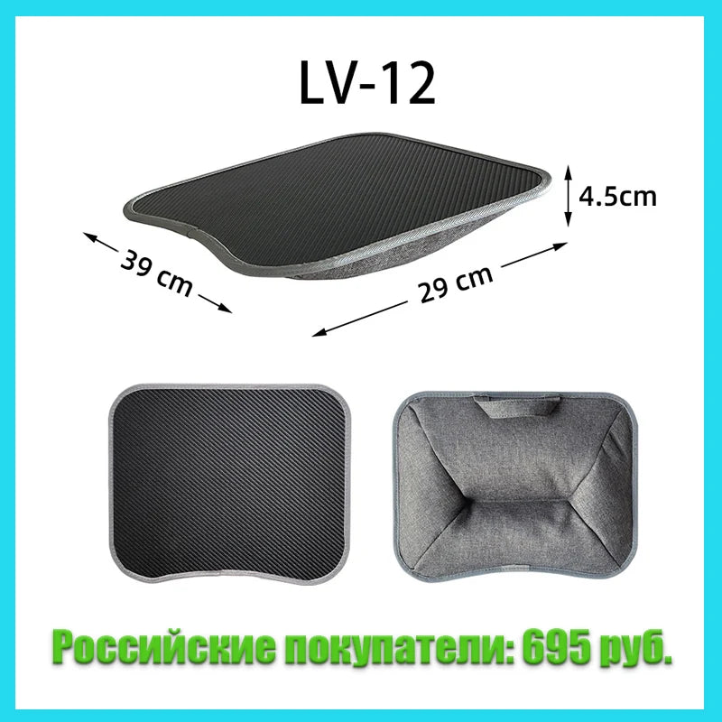 Portable Laptop Desk with Cushion Base - Wooden Lap Table for Bed, Couch & Travel - Built-in Mouse Pad & Storage - 42.5cm Bamboo Computer Tray for Students, Remote Workers & Digital Nomads - Nova Electronics