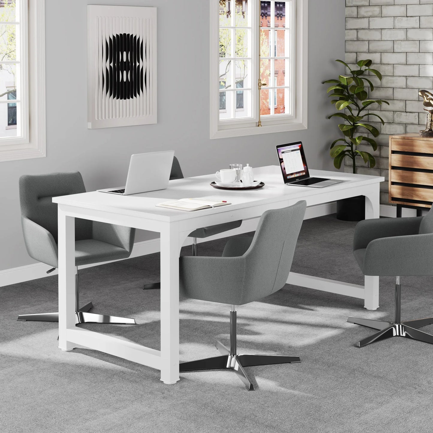 Tribesigns Large Office Desk Computer Table Study Writing Desk Workstation for Home Office Modern Computer Desk - Nova Electronics
