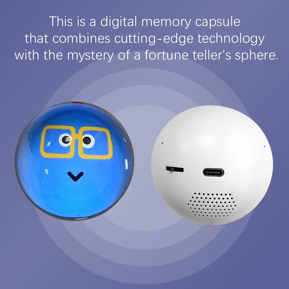 Customizable video glass ball DIY art glass ball lamp - spherical pixel display, detachable video and sound game screen