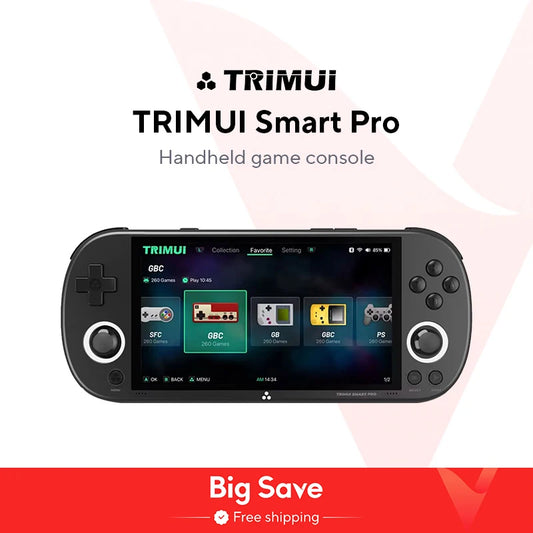 Trimui Smart Pro Handheld Game Console 4.96''IPS Screen Linux System Joystick RGB Lighting Smartpro Retro Video Game Player Gift