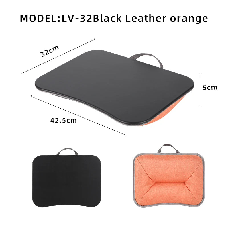 Portable Laptop Desk with Cushion Base - Wooden Lap Table for Bed, Couch & Travel - Built-in Mouse Pad & Storage - 42.5cm Bamboo Computer Tray for Students, Remote Workers & Digital Nomads - Nova Electronics