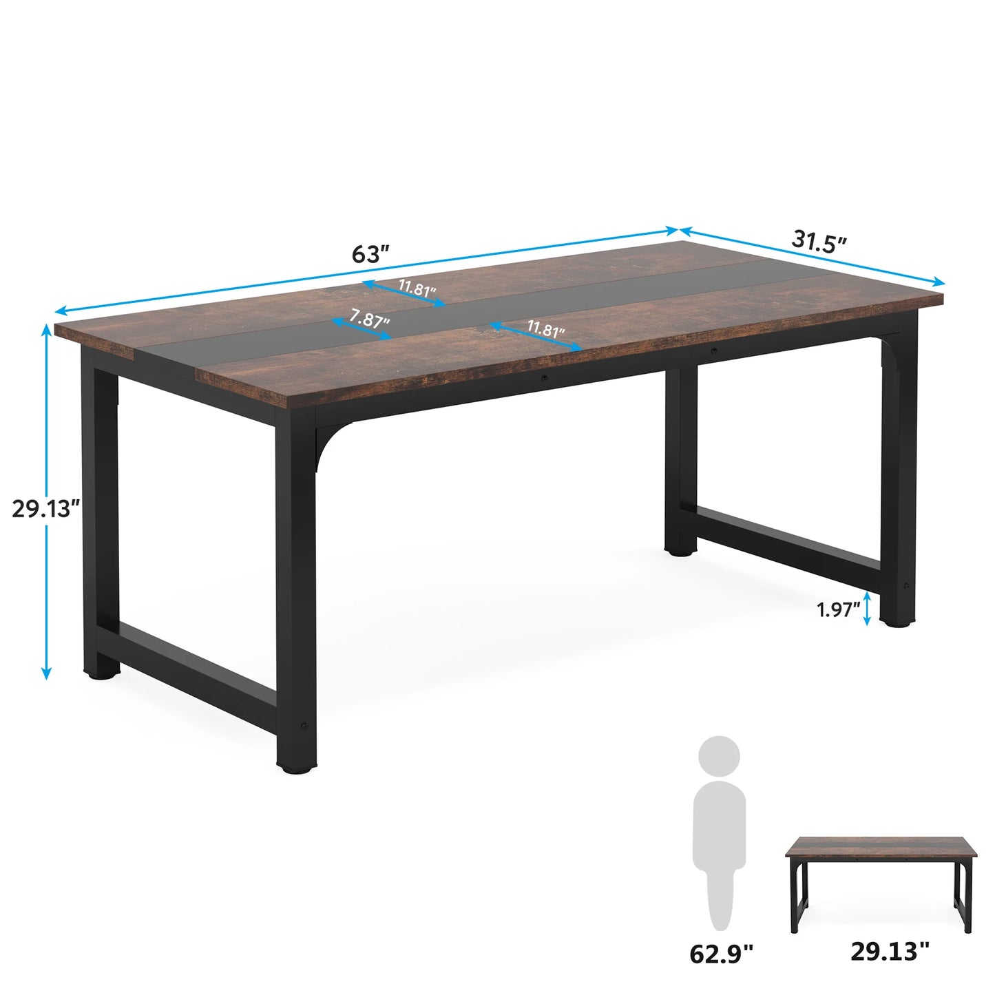 Tribesigns Large Office Desk Computer Table Study Writing Desk Workstation for Home Office Modern Computer Desk - Nova Electronics