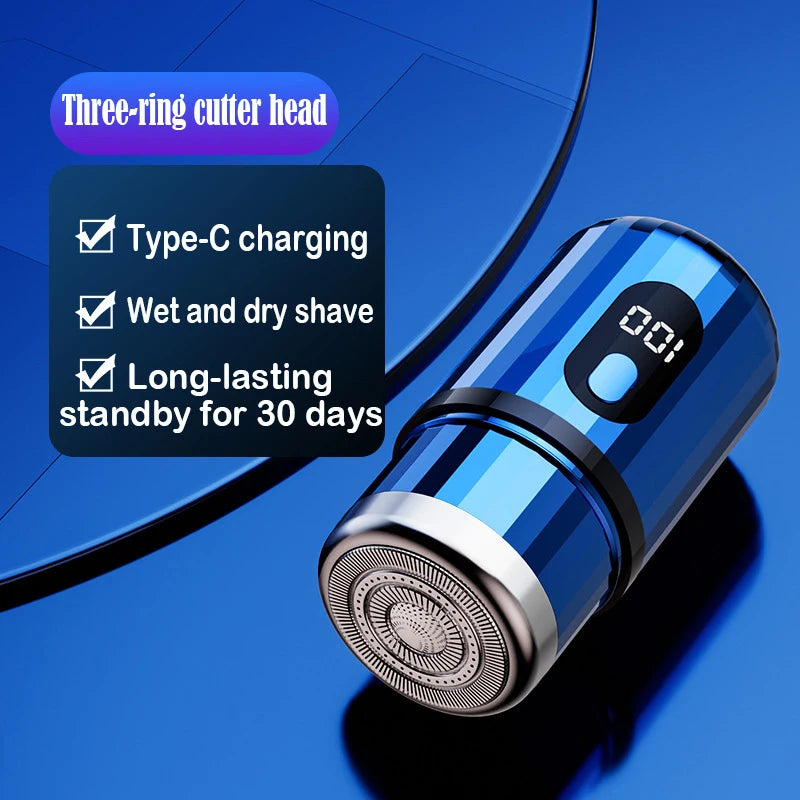 Mini Electric Shaver USB-C Rechargeable Shaver Waterproof Portable Shaver Powerful Travel Home Use Cordless Shaver - Nova Electronics