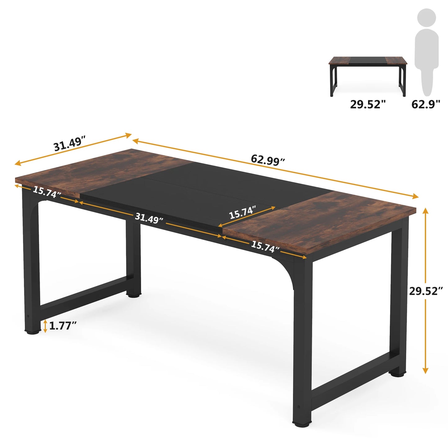 Tribesigns Large Office Desk Computer Table Study Writing Desk Workstation for Home Office Modern Computer Desk - Nova Electronics