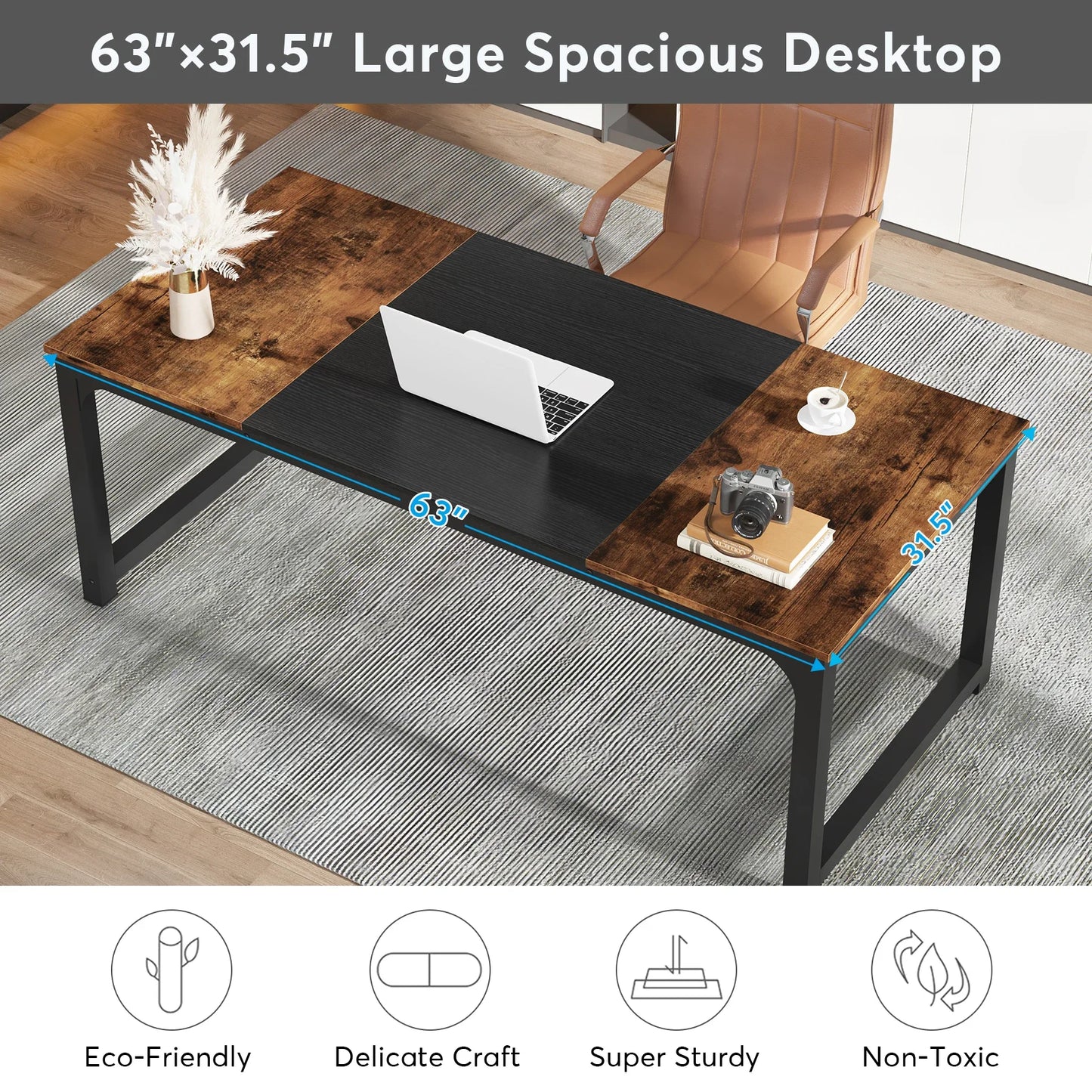 Tribesigns Large Office Desk Computer Table Study Writing Desk Workstation for Home Office Modern Computer Desk - Nova Electronics