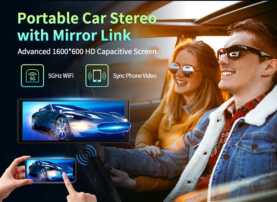 Smart 10.26" Touchscreen Dash Cam with Android 13 | Dual Bluetooth 5.1, CarPlay & Wireless Android Auto | 1080P Rear Camera, GPS, Night Vision - Nova Electronics