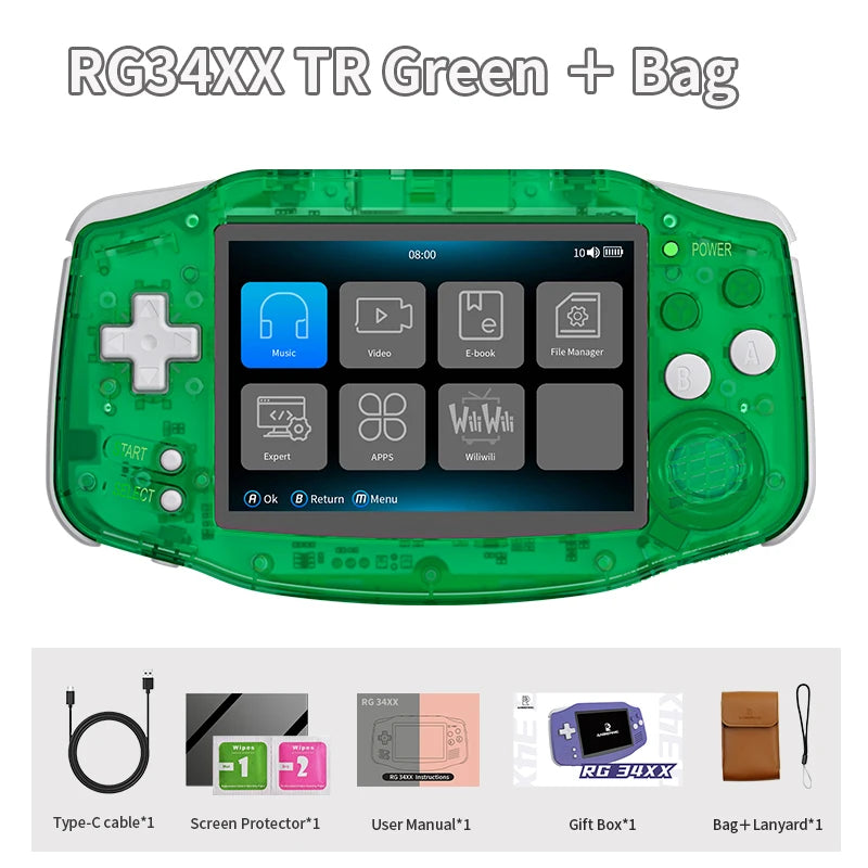 RG34XX Retro Handheld Game Console 3.4" IPS 720x480 Linux 3500mAh Bluetooth WiFi - Nova Electronics