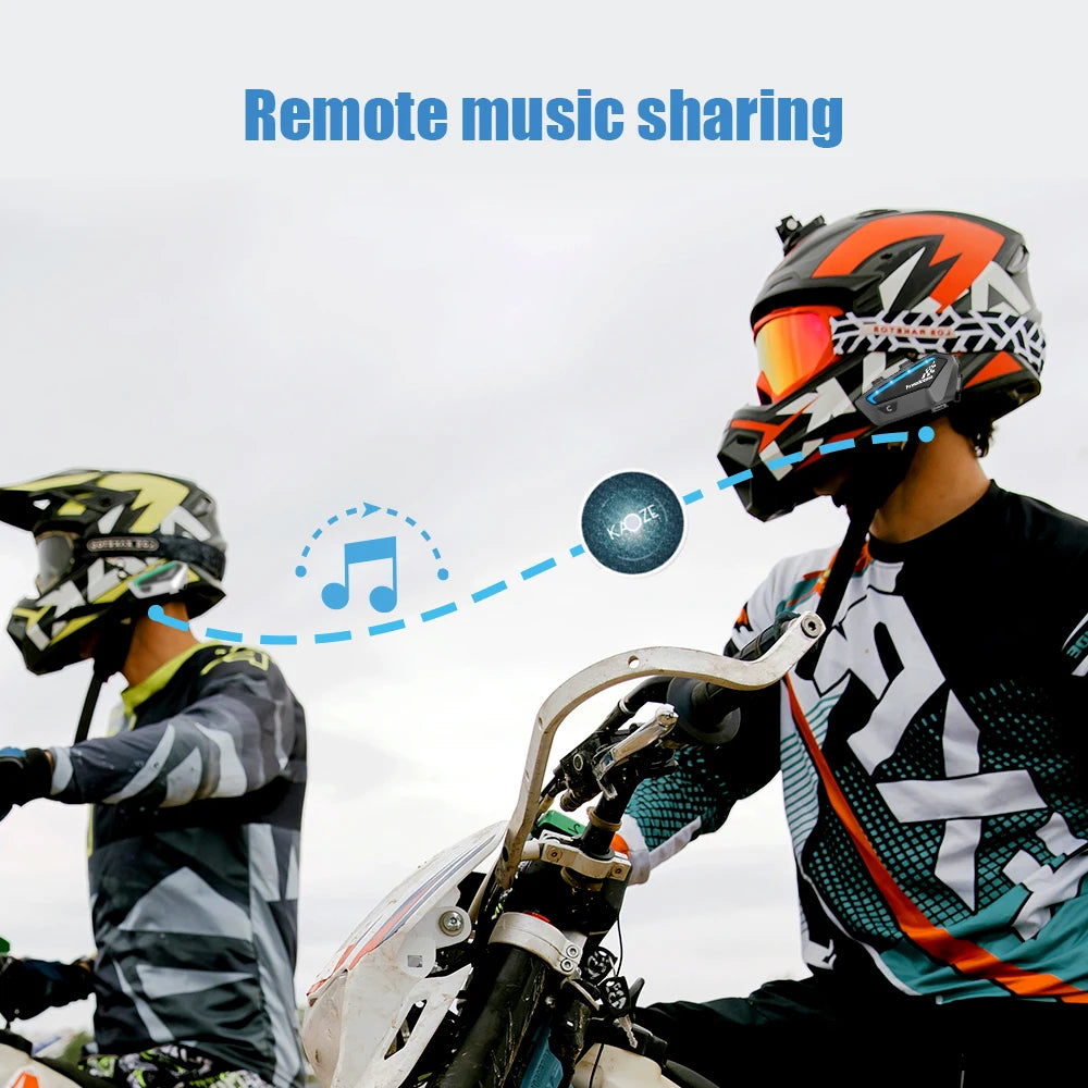 FreedConn FX Motorcycle Bluetooth Intercom Headset for 10 Riders - Crystal Clear Audio, 1.2 Mile Range, Waterproof - Nova Electronics