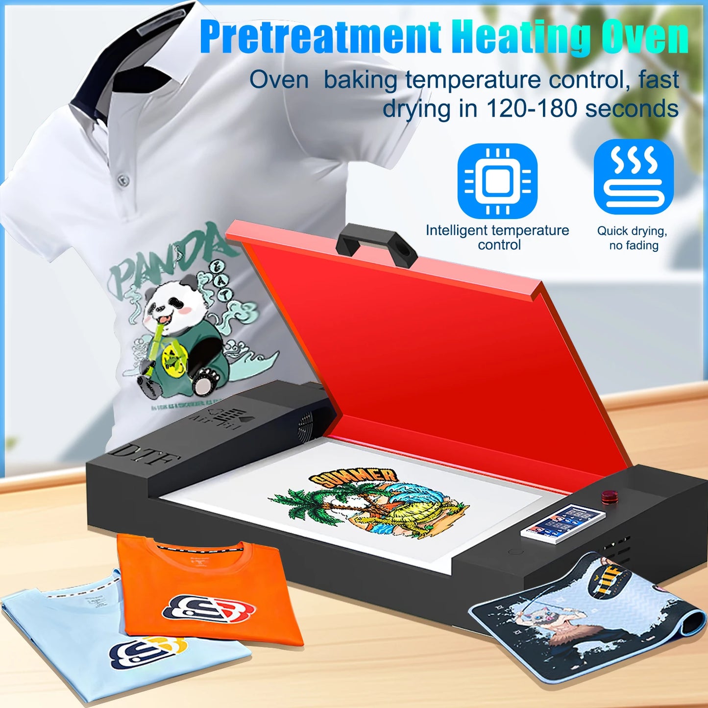 ACHI A3 DTF Printer R1390 A3 T-shirts Printier ROLL DTF Transfer Film Printer With DTF Oven For Fabric T-shirt Clothes EU STOCK - Nova Electronics