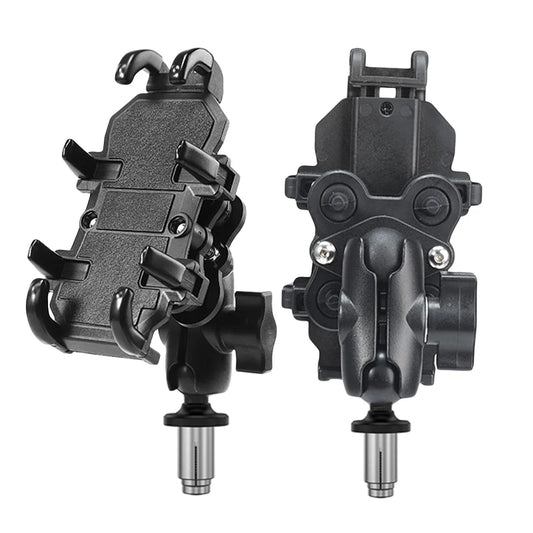 Motorcycle Bike Phone Holder w/ Shock Absorbe Handlebar Fork Stem Mount GPS Clip for 4.7-7.1 inch Shockproof Mobile Phone Stand - Nova Electronics