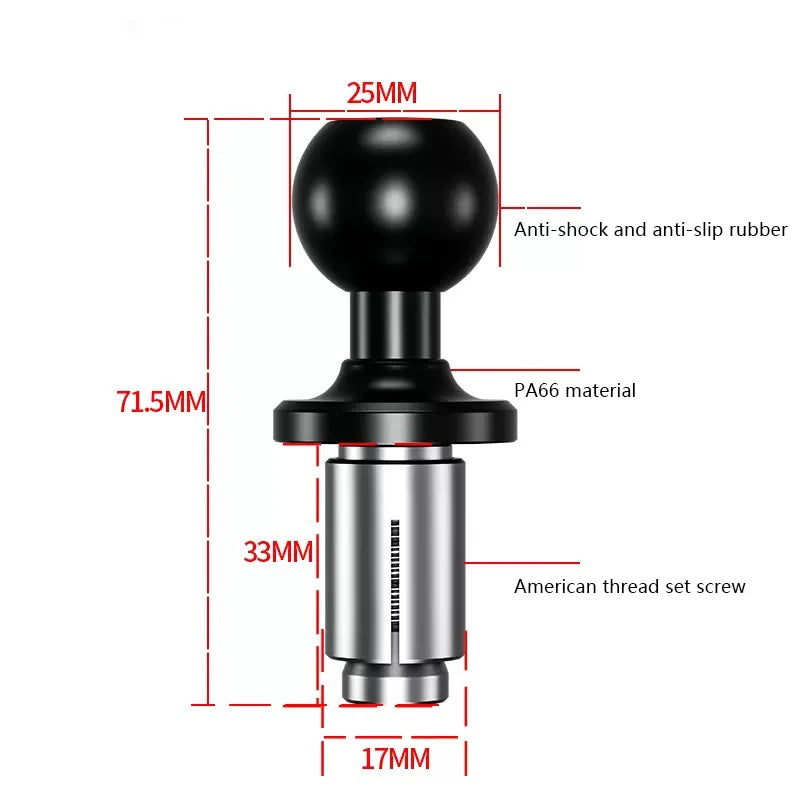 Motorcycle Bike Phone Holder w/ Shock Absorbe Handlebar Fork Stem Mount GPS Clip for 4.7-7.1 inch Shockproof Mobile Phone Stand - Nova Electronics