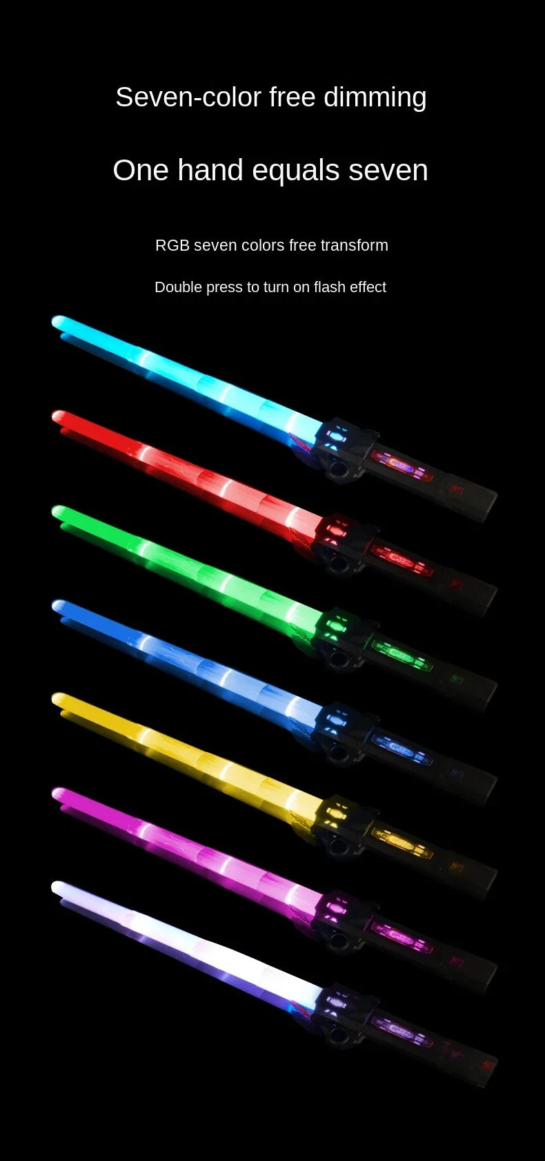 Glowing Telescopic Music Laser Sword – Flashing 2-in-1, Rotating Light & Decompression Fun for Kids & Adults