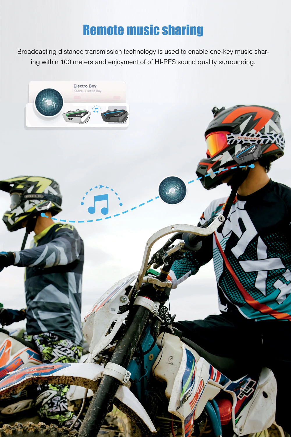 FreedConn FX Motorcycle Bluetooth Intercom Headset for 10 Riders - Crystal Clear Audio, 1.2 Mile Range, Waterproof - Nova Electronics