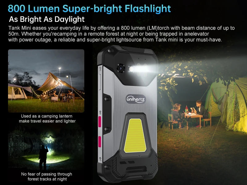 Unihertz 8849 Tank Mini Rugged Smartphone 4.3 Inch Display Android 13 5800mAh 24GB 256GB Helio G99 Octa Core 100MP Cameras IP68 - Nova Electronics