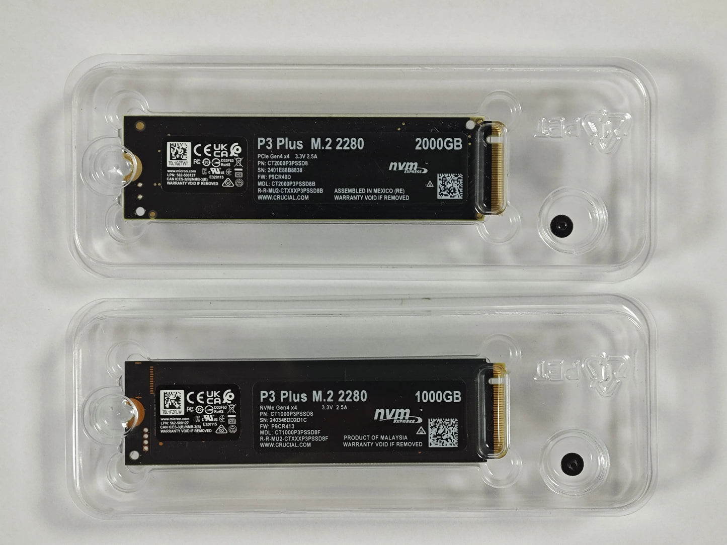 Crucial P3 Plus PCIe Gen4x4 3D NAND NVMe M.2 SSD 500GB 1TB 2TB(OEM package)&Crucial P310 1TB PCIe Gen4 nvme SSD,up to 7100 MB/s - Nova Electronics