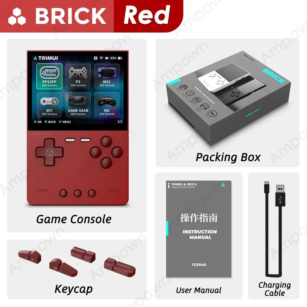 Handheld Game Console Retro Gaming Device 3.2" IPS Screen 12000+ Games Linux System RGB LED Lighting Metal Back Panel WiFi Bluetooth 3000mAh Battery Expandable Storage Up To 1TB Type-C Charging Portable Gaming - Nova Electronics