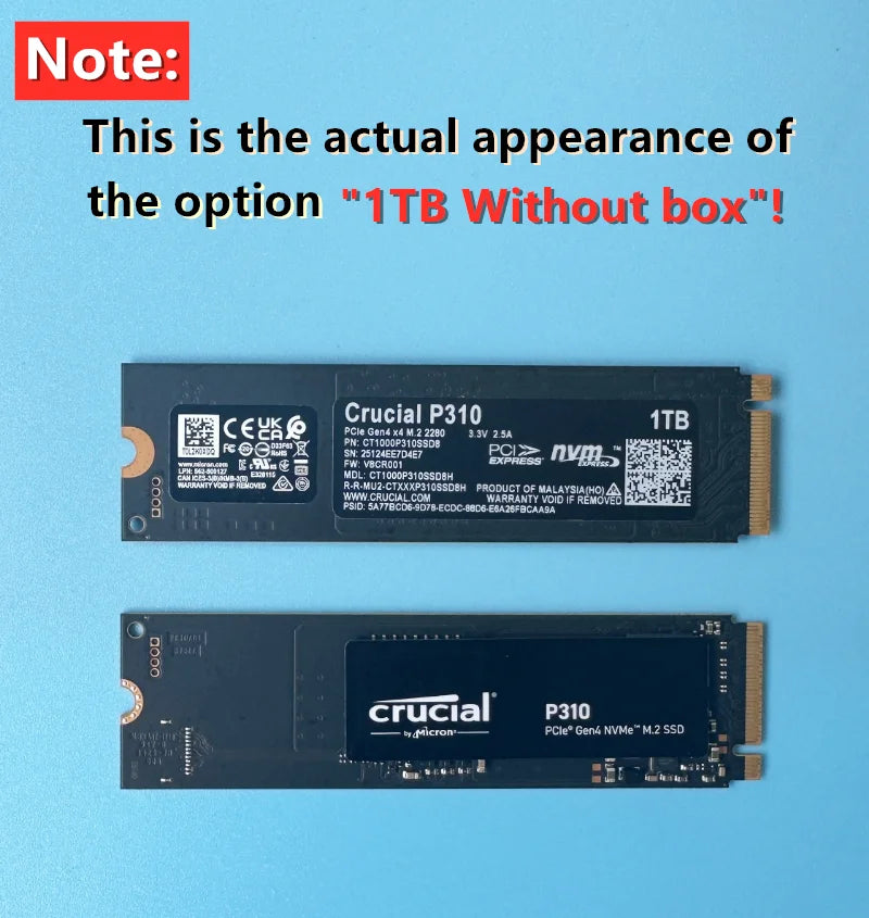 Crucial P3 Plus PCIe Gen4x4 3D NAND NVMe M.2 SSD 500GB 1TB 2TB(OEM package)&Crucial P310 1TB PCIe Gen4 nvme SSD,up to 7100 MB/s - Nova Electronics