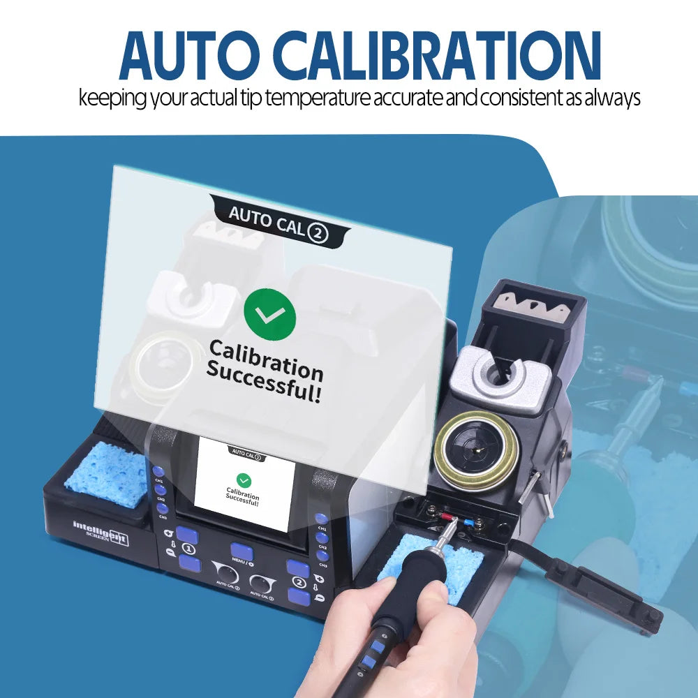 WEP 982D Precision Soldering Station 150W Rapid Heating Auto Calibration Professional Iron for SMD IC Repair C245 C210 982D-II - Nova Electronics