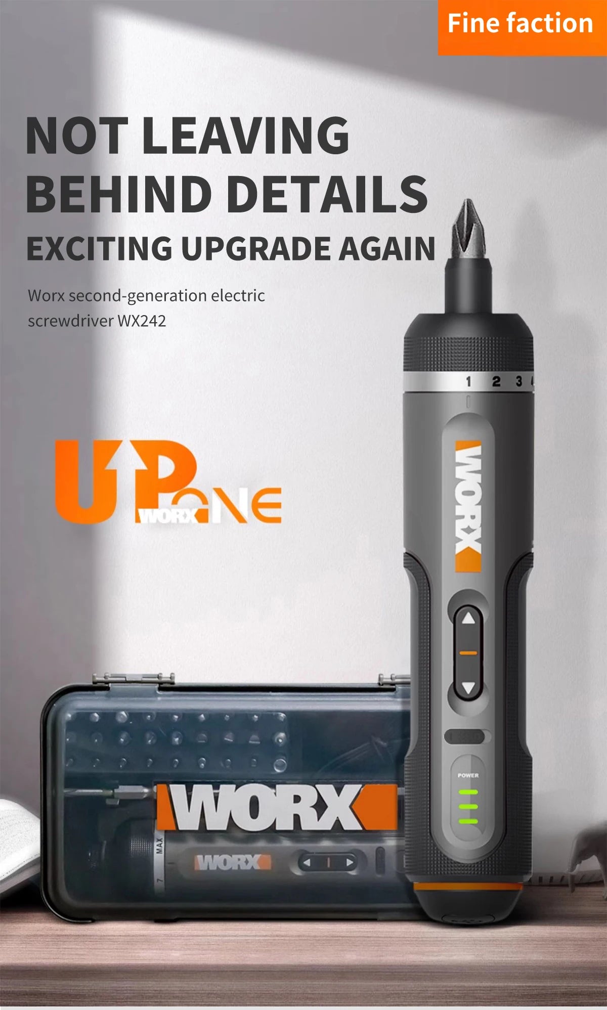 Worx 30 Bit Sets Power Tools WX242 Electrical Screwdriver Sets Smart Cordless drill Screwdrivers USB Rechargeable Handle 4V DIY - Nova Electronics