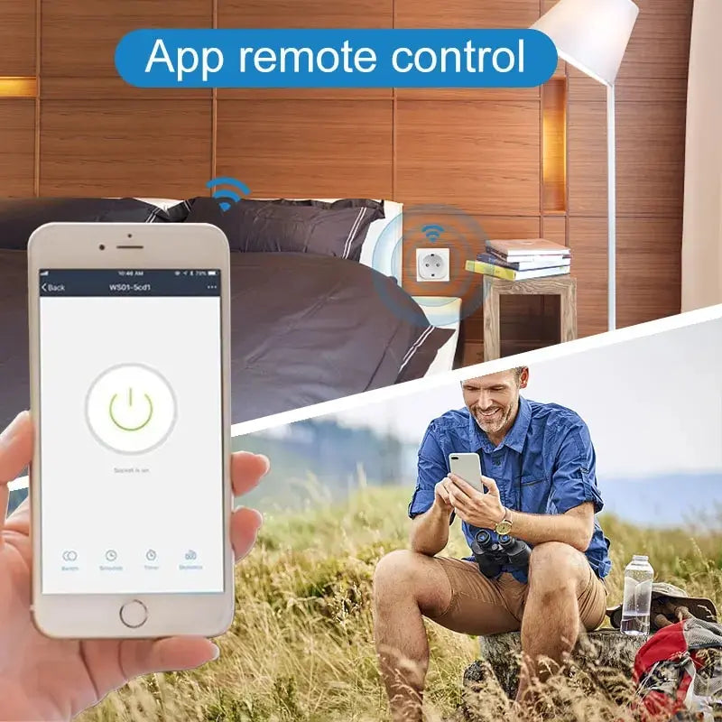 Tuya Wifi Smart Socket EU Plug 16/20A Power Monitor Remote Control SmartLife APP Works with Alexa Yandex Alice Google Assistant - Nova Electronics