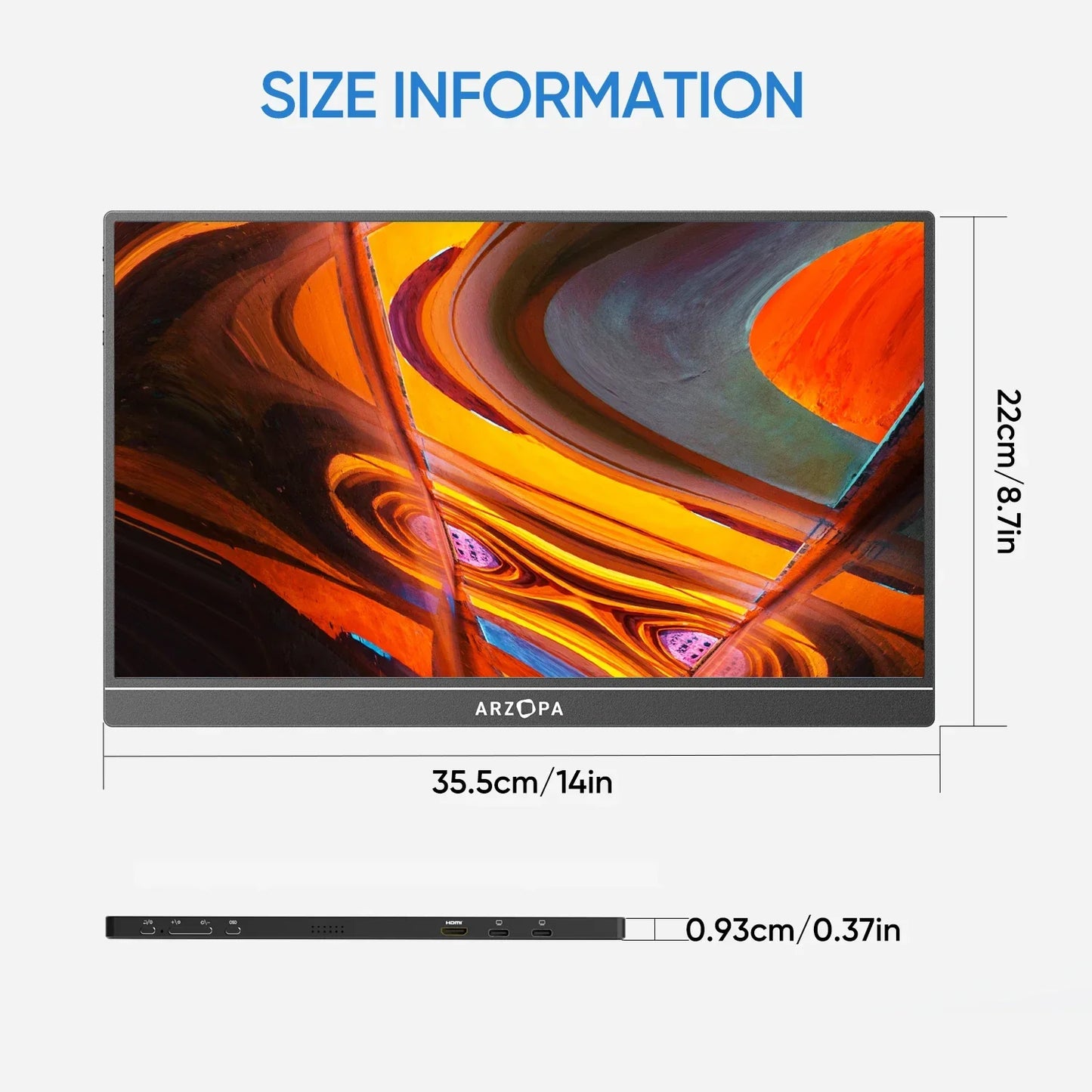 15.6" FHD 1080P Portable Monitor with HDR10 IPS Display for Gaming and Work - Nova Electronics