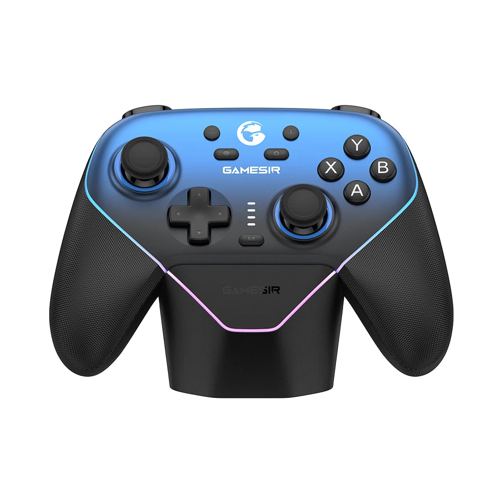 Wireless Switch Controller with Charging Dock | GameSir Super Nova Hall Effect Joysticks, RGB Lights, Anti-Drift, PC/Android/iOS Compatible, Dual Motors & Back Buttons - Nova Electronics