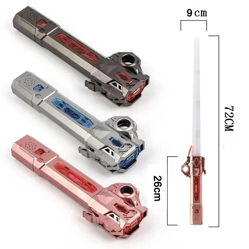 Glowing Telescopic Music Laser Sword – Flashing 2-in-1, Rotating Light & Decompression Fun for Kids & Adults