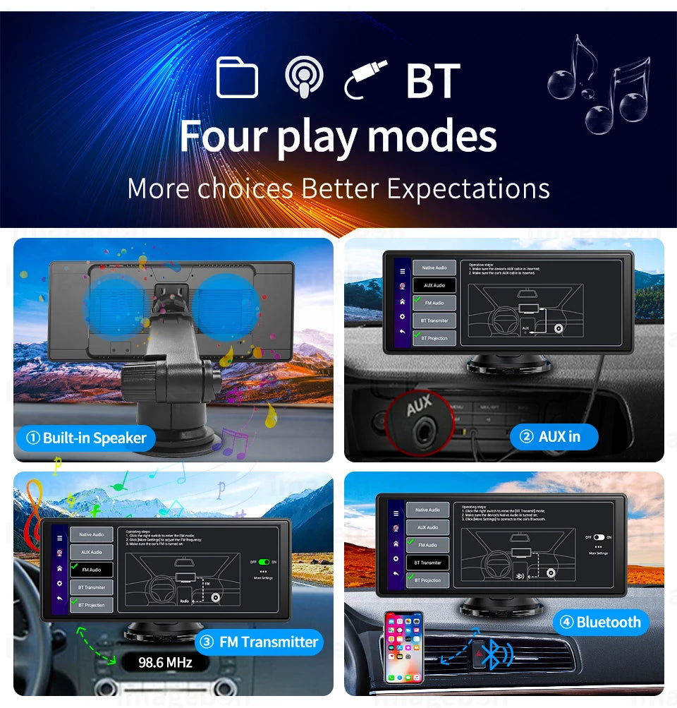 10.26 Inch Android 13 Rearview Mirror Dash Cam 8 Core CarPlay Android Auto 1080P GPS Bluetooth Touch Screen - Nova Electronics
