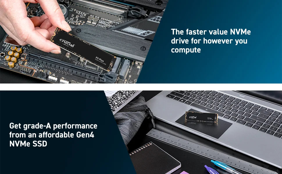 Crucial P3 Plus PCIe Gen4x4 3D NAND NVMe M.2 SSD 500GB 1TB 2TB(OEM package)&Crucial P310 1TB PCIe Gen4 nvme SSD,up to 7100 MB/s - Nova Electronics