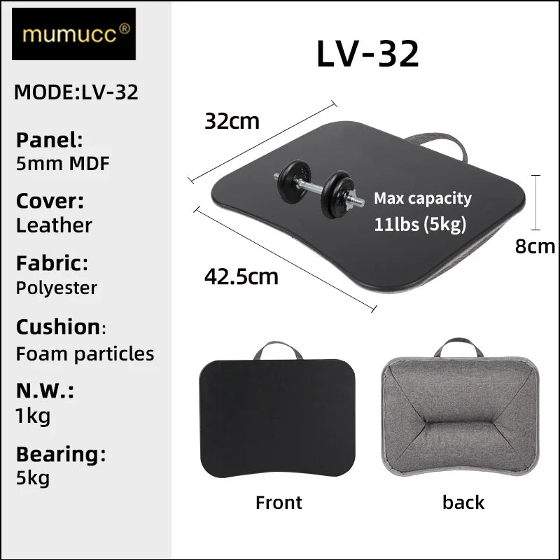 Portable Laptop Desk with Cushion Base - Wooden Lap Table for Bed, Couch & Travel - Built-in Mouse Pad & Storage - 42.5cm Bamboo Computer Tray for Students, Remote Workers & Digital Nomads - Nova Electronics