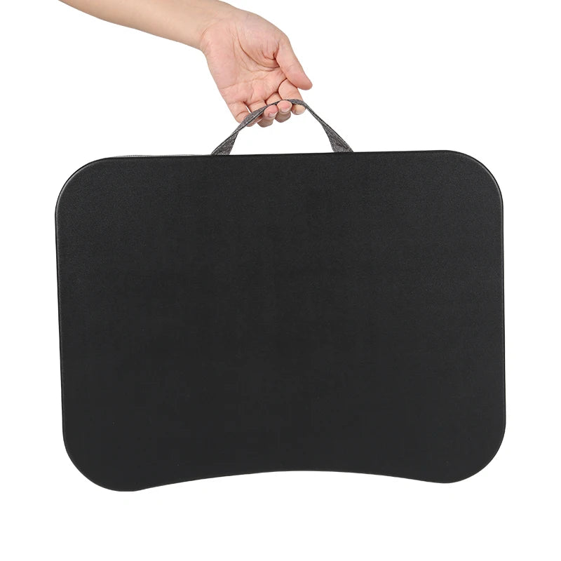 Portable Laptop Desk with Cushion Base - Wooden Lap Table for Bed, Couch & Travel - Built-in Mouse Pad & Storage - 42.5cm Bamboo Computer Tray for Students, Remote Workers & Digital Nomads - Nova Electronics