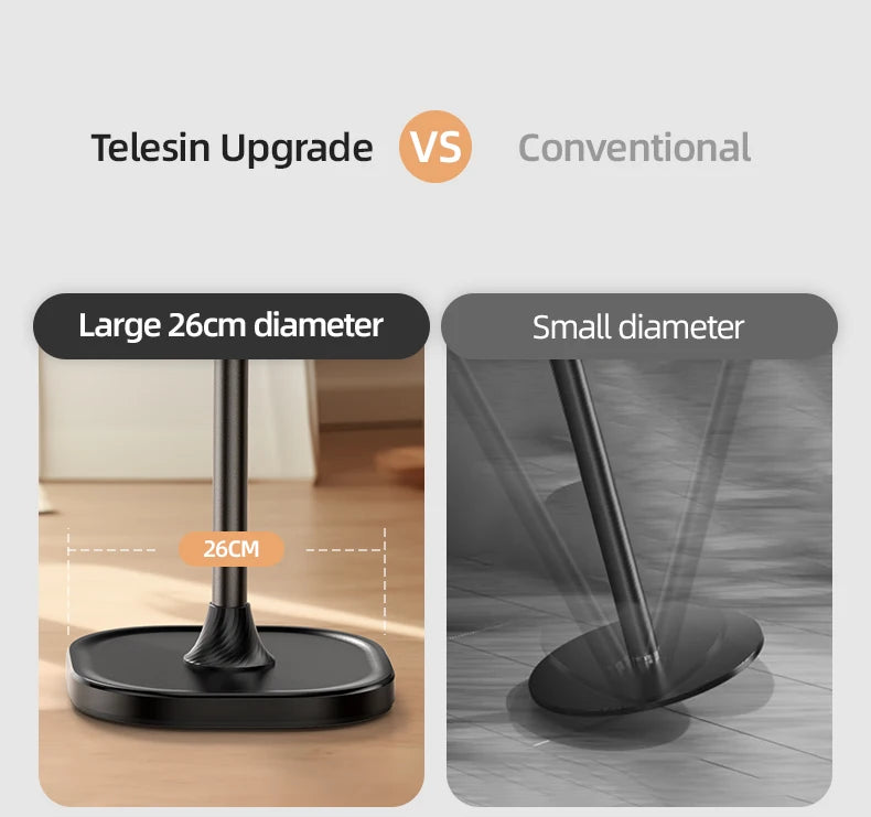 TELESIN Magnetic Mobile Phone Floor Stand Cantilever Live Broadcast Tablet Bracket Lifting Bracket Universal Mobile Phone Holder