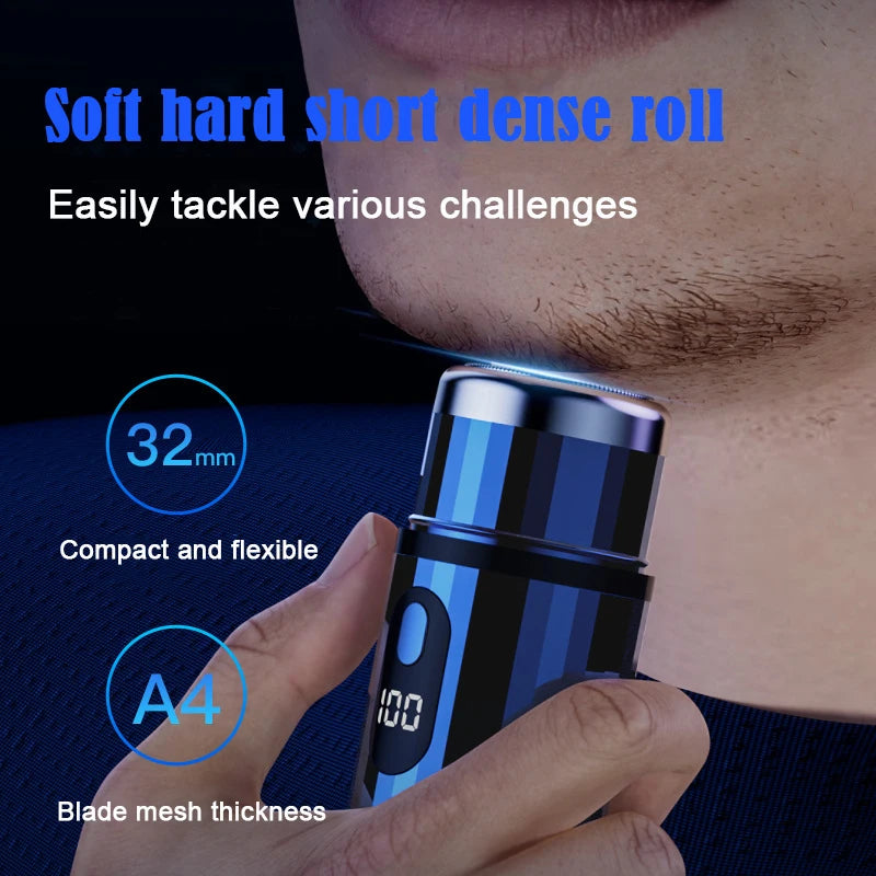 Mini Electric Shaver USB-C Rechargeable Shaver Waterproof Portable Shaver Powerful Travel Home Use Cordless Shaver - Nova Electronics