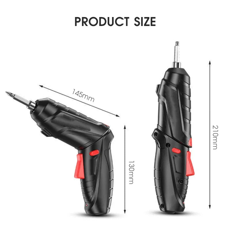 2/47pcs 3.6V Screwdriver Kit Rechargeable Lithium Battery Cordless Electric Screwdriver Drill Kit Folding Home Power Tools - Nova Electronics