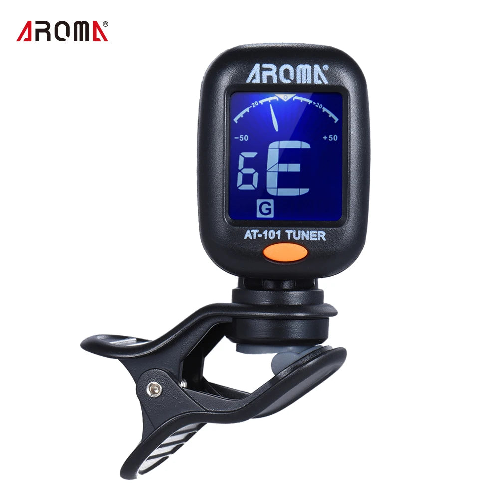 Tuner AT-101 Mini Portable Clip-on Electronic Tuner Super Sensitive 12 Equal Temperament Guitar Stringed Instrument Both Apply - Nova Electronics