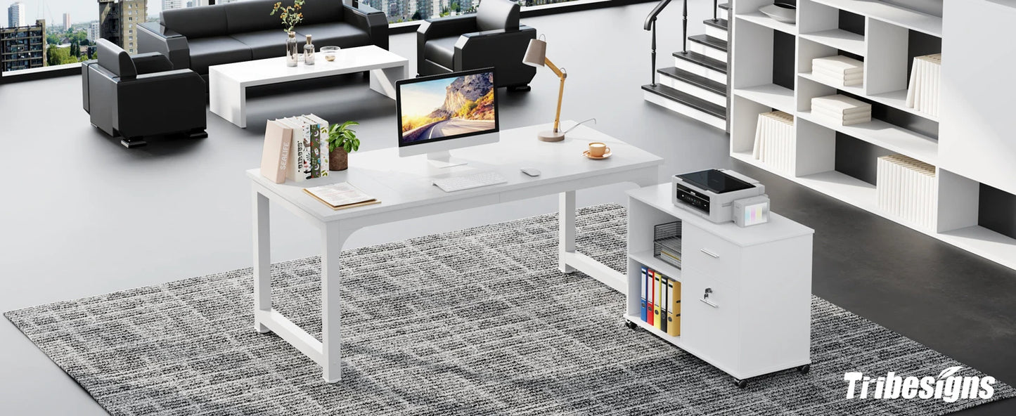 Tribesigns Large Office Desk Computer Table Study Writing Desk Workstation for Home Office Modern Computer Desk - Nova Electronics