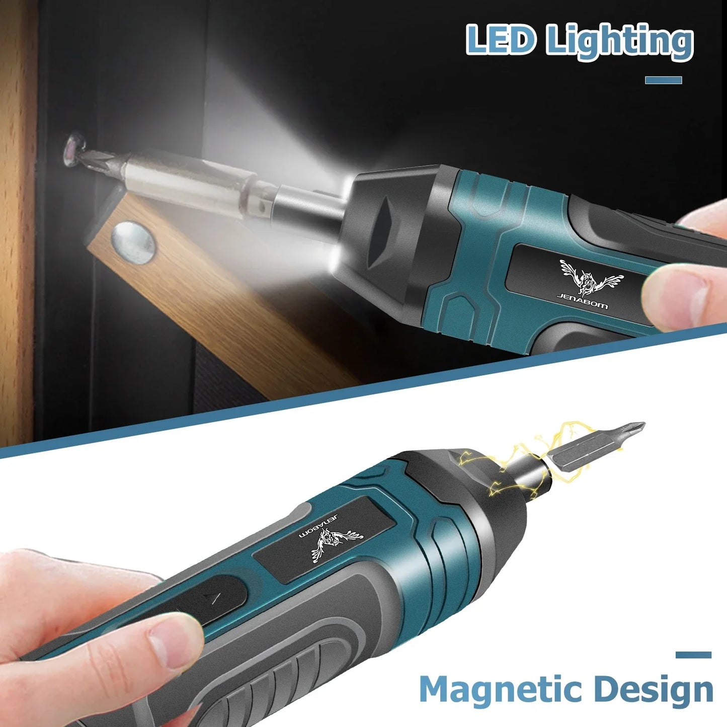 JENABOM 3.6V cordless electric screwdriver set mini multifunctional precision wireless charging screwdriver charging drill tools - Nova Electronics